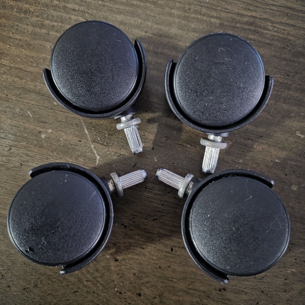 4 pcs‎ 1.5" Dia x M8 Threaded Stem Swivel Caster Wheels